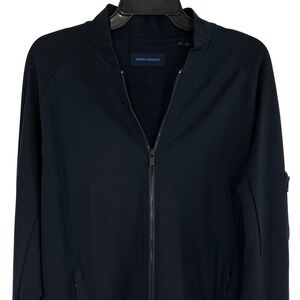 NEW Patrick Assaraf Men's XL Zip Front Jacket Navy Stretch Luxury NWOT